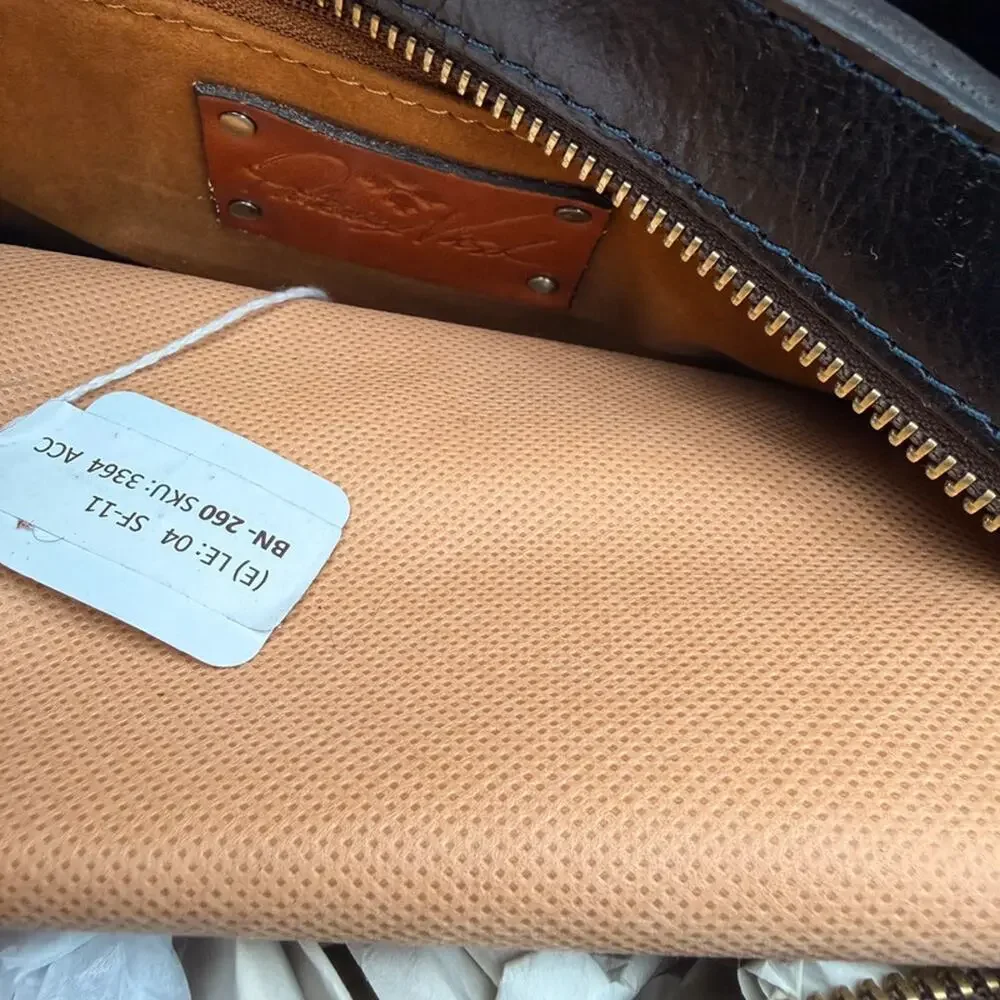 Patricia Nash  Fabriano Blue Skye Rose Print Leather Shoulder Satchel Bag